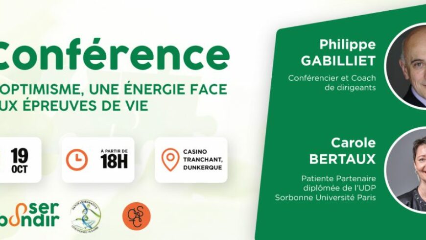 Conférence sur l’optimisme, une énergie face aux épreuves de vie